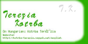 terezia kotrba business card